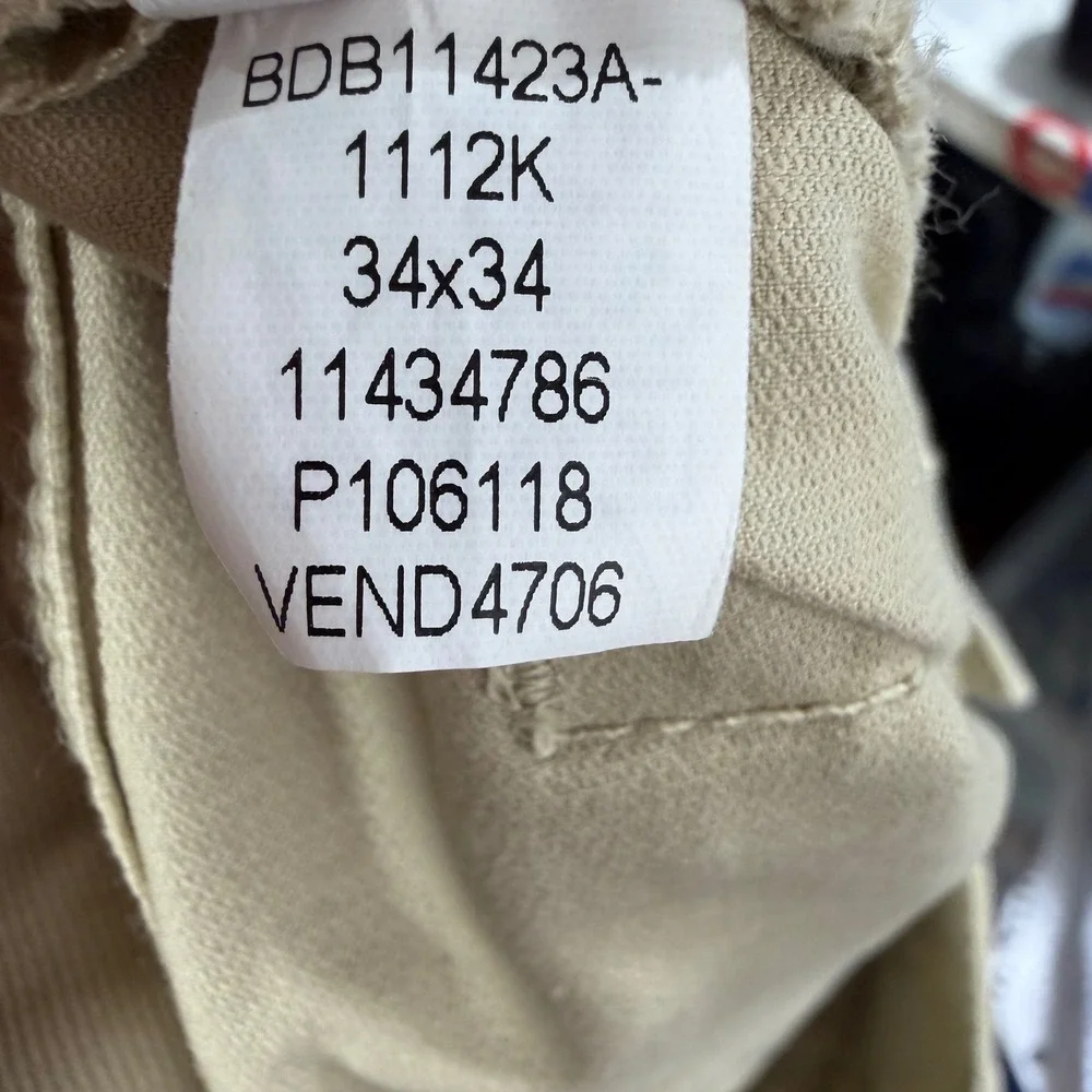 Bonobos Athletic Mens Khaki Tan Chino Pants Straight Leg‎ Cotton Stretch 34x34